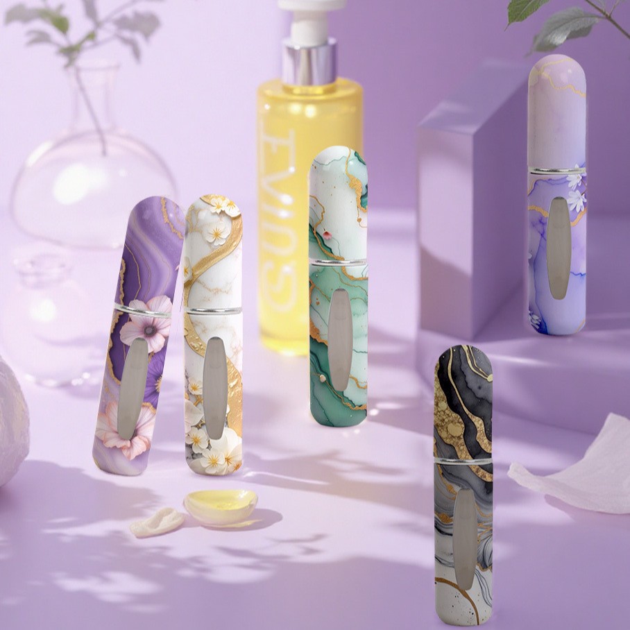 Bouteille de parfum à la mode 5ml, récipient cosmétique Floral, bouteille atomiseur de parfum vide anti-fuite pour voyage, jnr, (3 pièces)