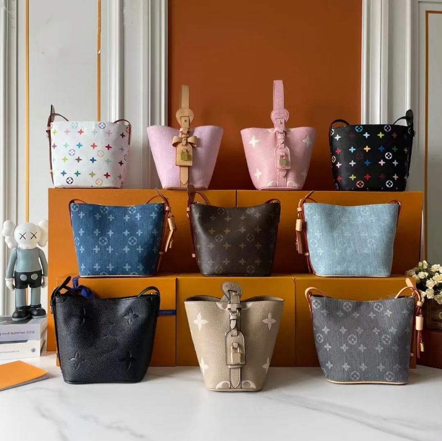10A Luxury Womens Designer Bucket bag women ALL In BB tote handbag with lock Leather Shoulder crossbody bags ladies Clutch colorfull Hobo purses Mir
