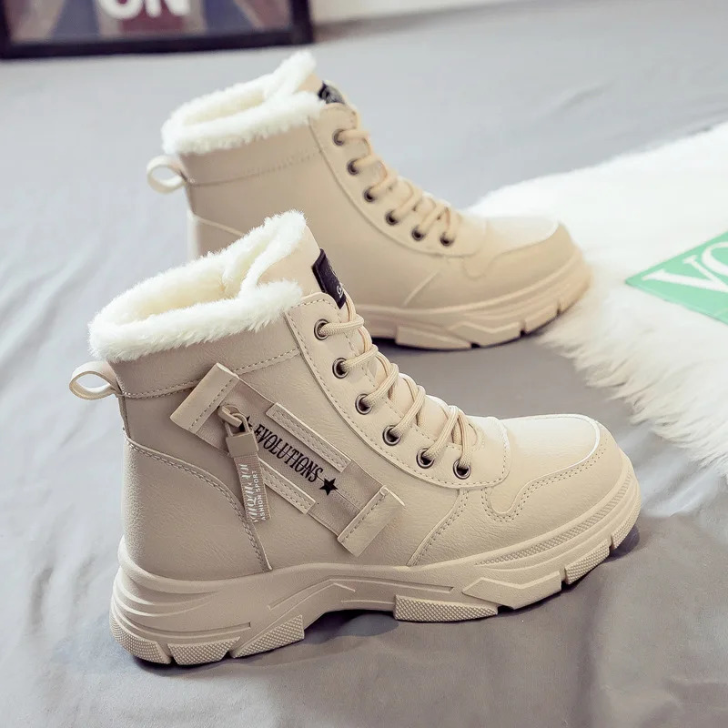 Hiver femmes bottes de neige décontracté chaussures hautes léger chaud femmes baskets plate-forme bottines grande taille bottes d'extérieur 25120