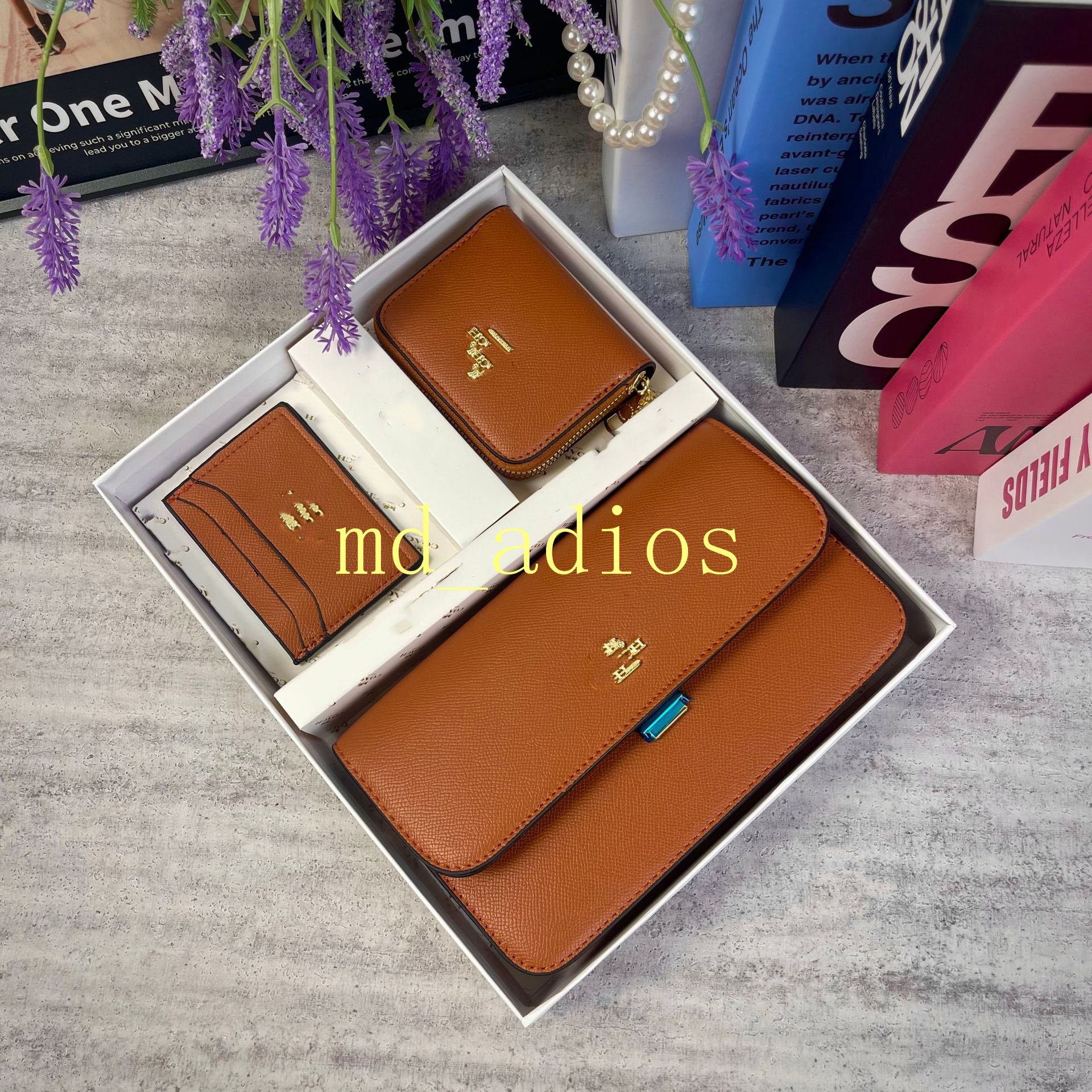Top quality Fashion designer wallets luxury womens short purses embossed flower letters credit card holders ladies plaid money clutch bags with box