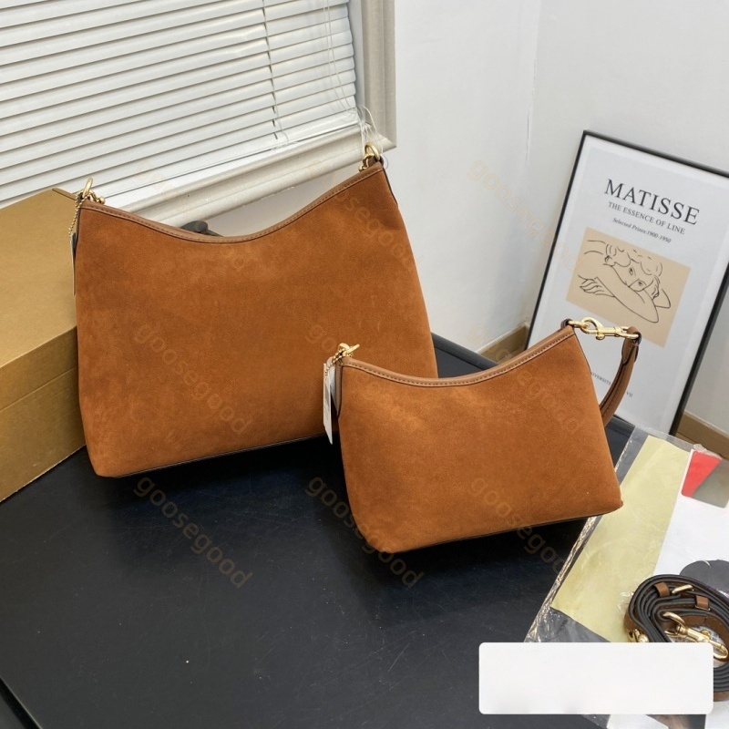 Designer Shoulder Bags High-Quality Classic Moon/Underarm/Hobo Bags - Suede Texture, Vintage Luxury Elegant, Larger Capacity Versatile for Commuting