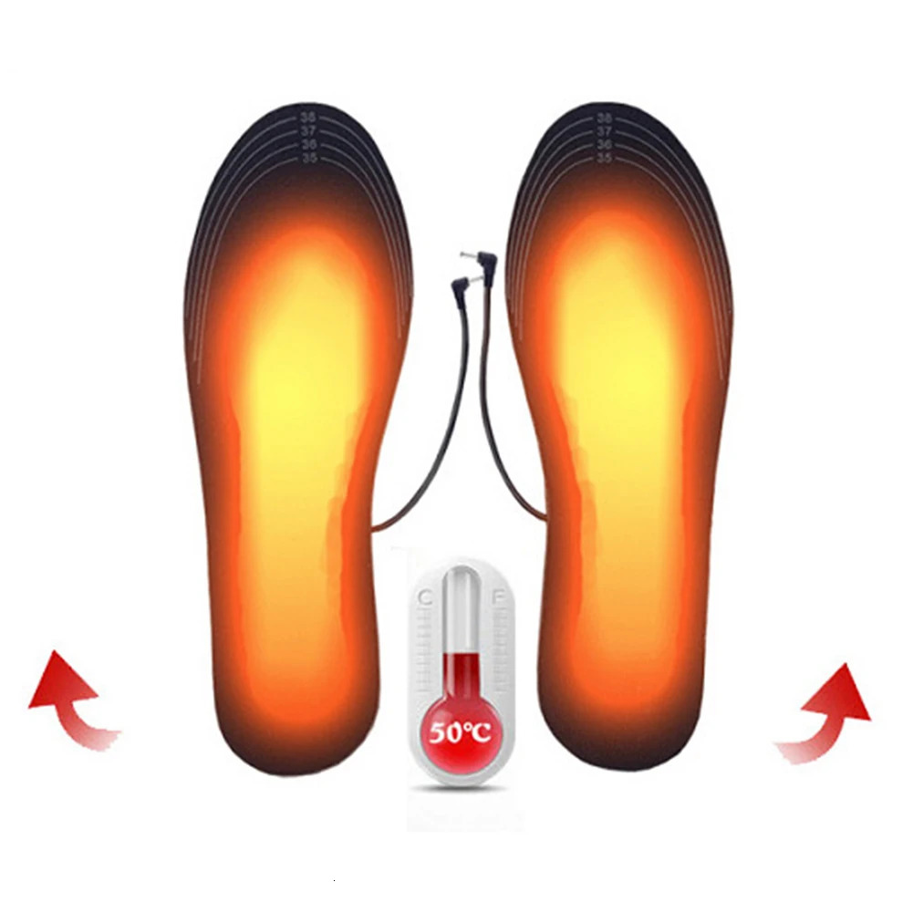 Unisex Electric Foot Warmer Adjustable Temperature USB Heated Insoles Winter Electric Heated Sock Pad for Outdoor Camping Hiking 251204