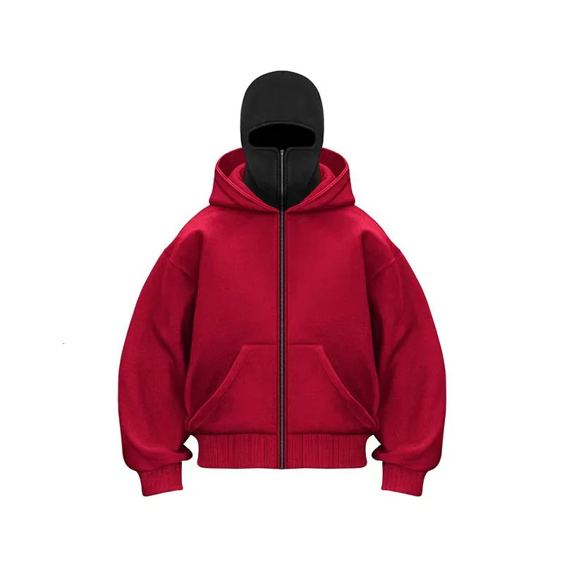 Sweat à capuche avec masque 2025 automne et hiver hommes et femmes vêtements de sport décontractés avec masque à capuche sportif grande taille ca