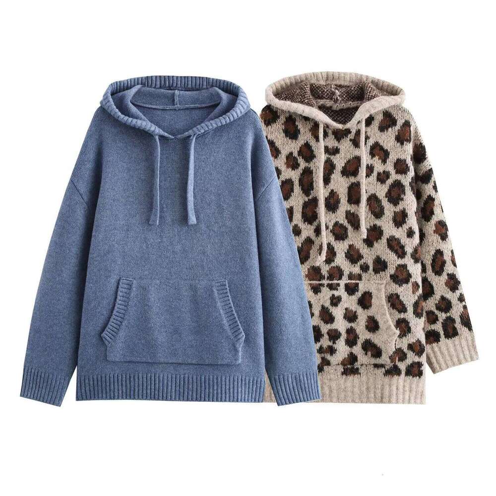 Designer Clothes European And American Winter New Lazy Style Casual Loose Hooded Knitted Long Sleeve Simple Versatile Sweater Hot Selling