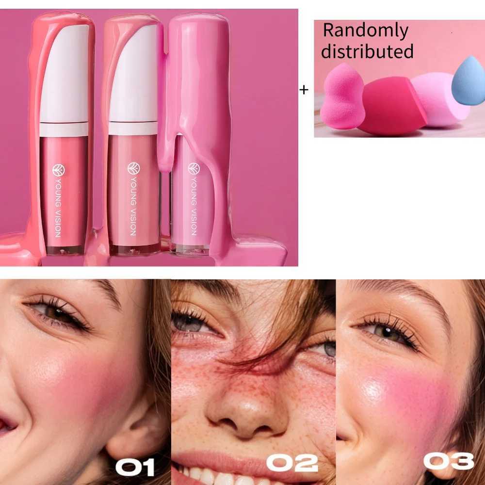 VISION 3 couleurs éponge de beauté liquide BLUSH velours soyeux rose liquide BLUSH naturel et facile à mélanger CosmeticsXJ251206