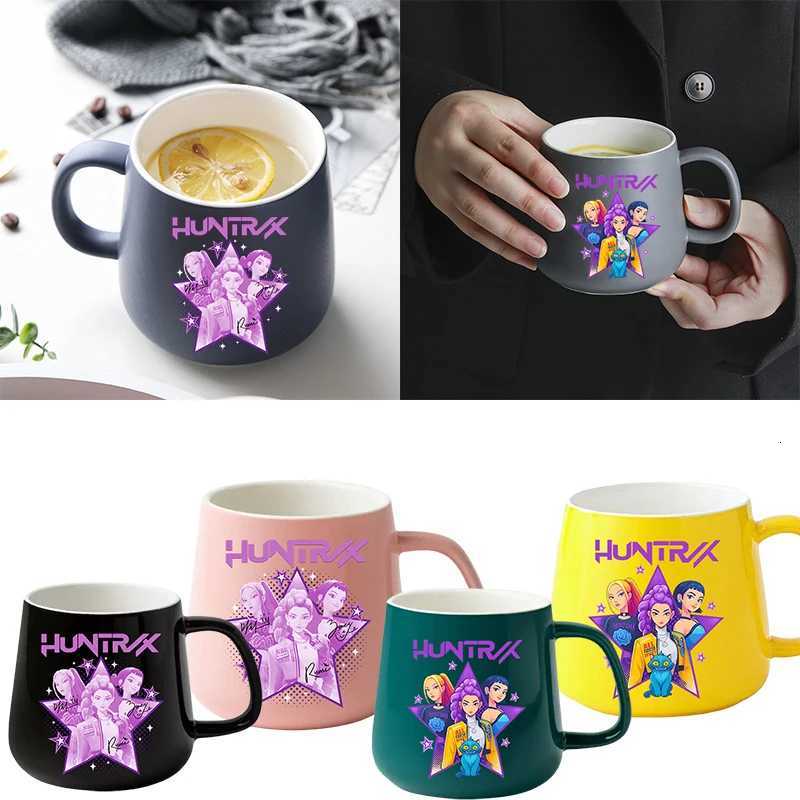 KPop Demon Hunters Rumi Childrens Breakfast Mug Anime Character Ceramic Office Coffee Cup Large Capacity Milk Couple Cup Gifts M251206-image-1087463941