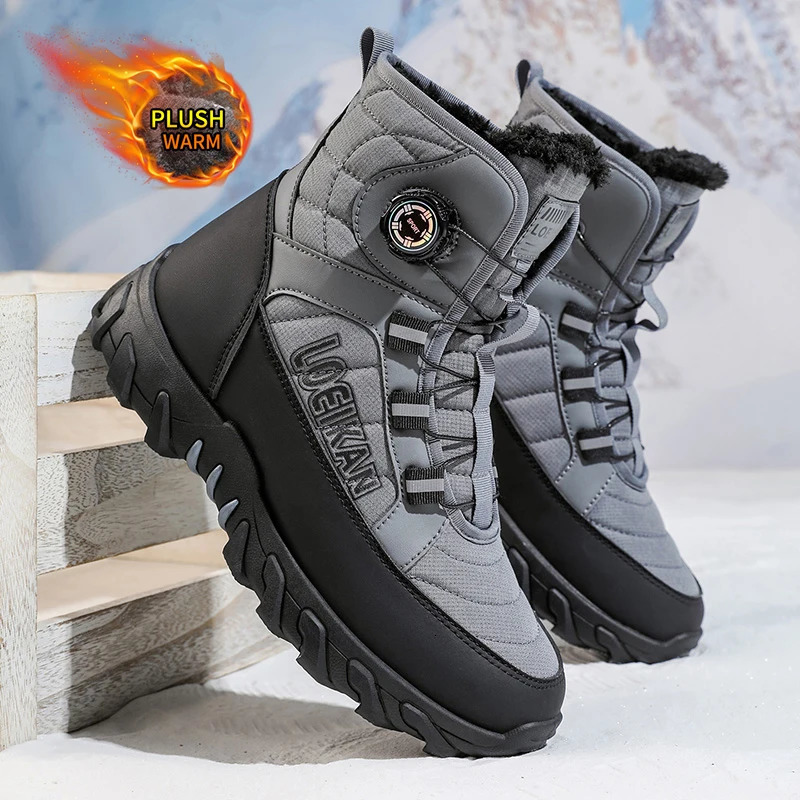 Bottes de neige pour hommes, épaisses, doublées de coton, polyvalentes, Style tendance, vêtements d'extérieur avec ambiance de rue, hiver 2025, 2