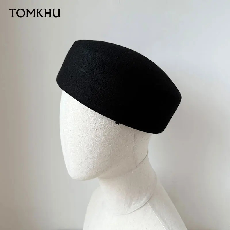 Béret en laine française chapeau pour femmes chapeaux d'hiver classique casquette chaude béret dames bonnet casquette pilulier chapeau robe Chape