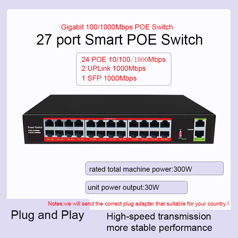 28 port 1000Mbps Robust Commercial-grade High Density 1Gb/s LAN Switch w/PoE: Ideal for Large-Scale Data Center Applications-image-1087582983