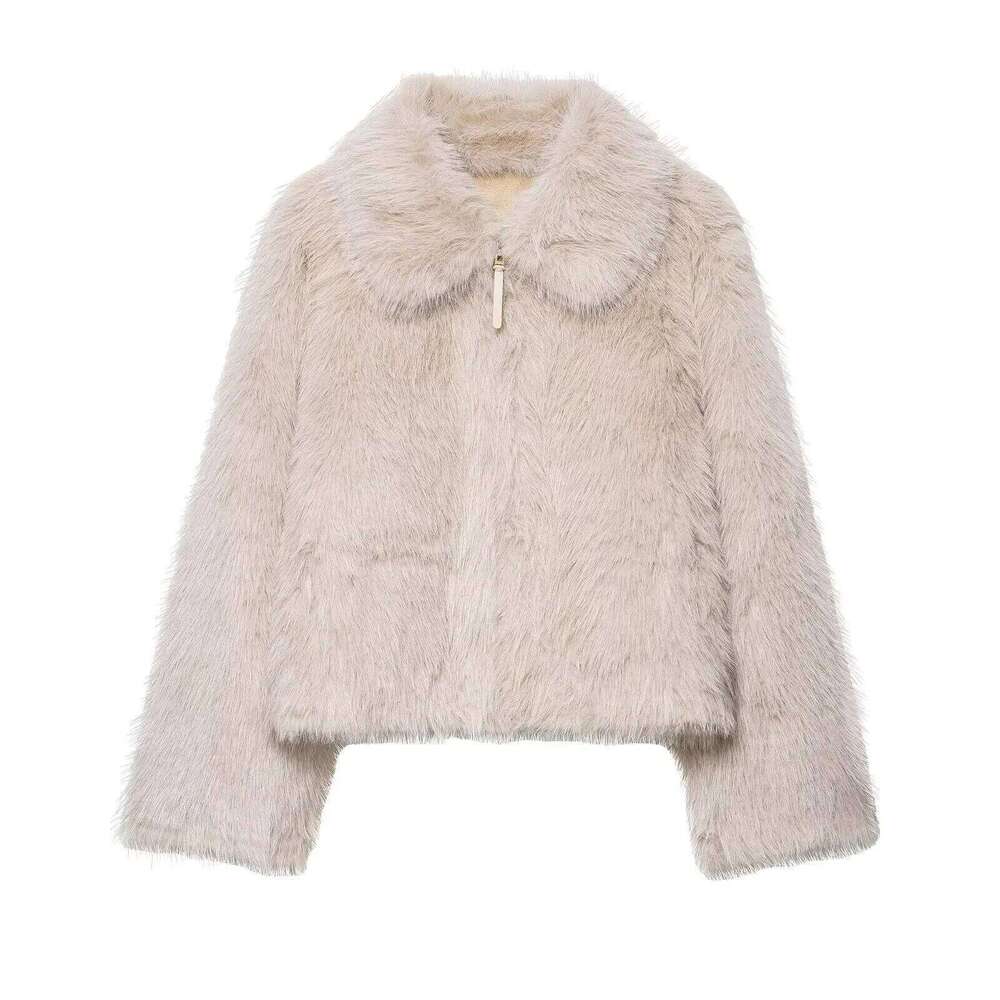 Designer Clothes Autumn New Product Women S Wear High End Flip Collar Loose Double Sided Artificial Wool Effect Jacket And Coat Hot Selling