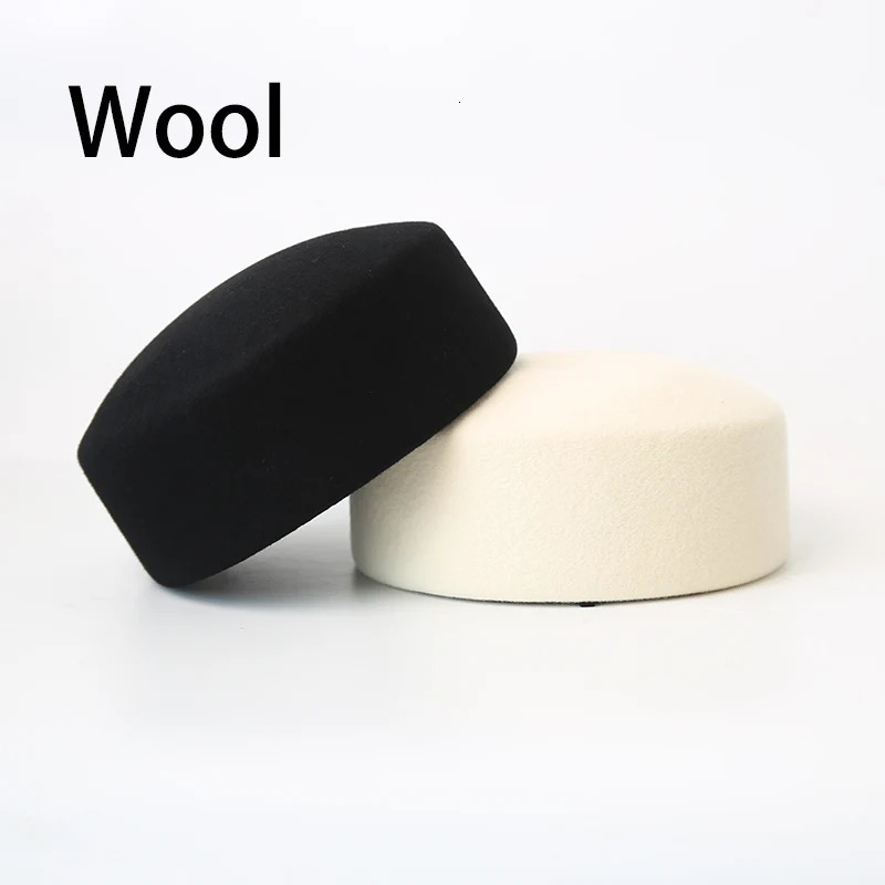 Paris Hats for Women100 WOOL Hard Beret Women Felt Camel Autumn Winter Hat Fedora Fascinator Stewardess Cap Bridal Pillbox Hats251201