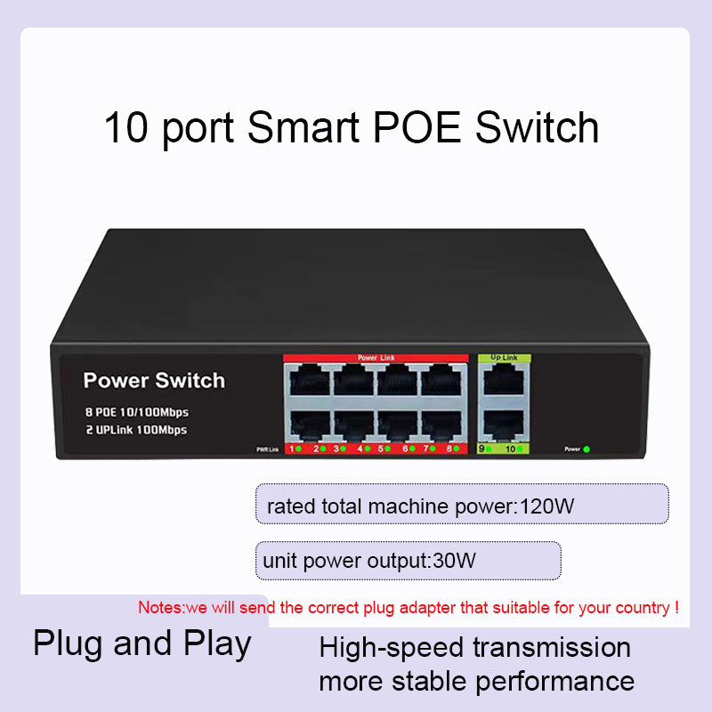 QYX High-performance 8-Port 100Mbps PoE+ Switch with Advanced Networking Capabilities-image-1087468887
