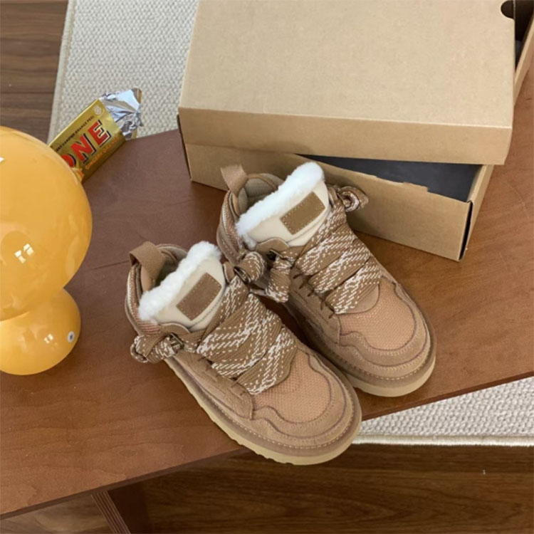 Baskets à plateforme pour hommes et femmes, bottes d'hiver épaisses pour la chaleur, bottes de neige, chaussures à la mode