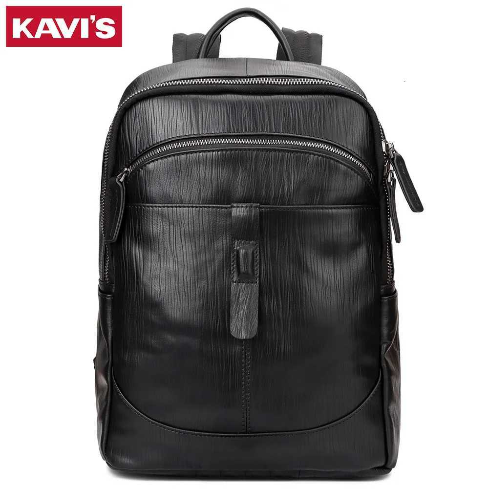 Véritable Nature cuir affaires sac à dos sacs pour ordinateur portable pour hommes à la mode adolescent sac d'école grande capacité voyage sac à