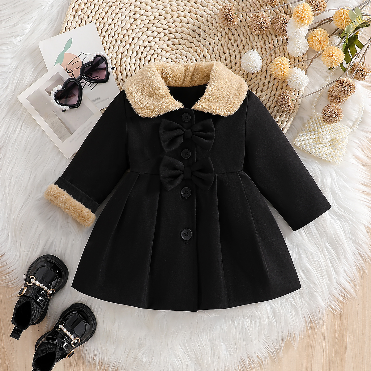 Manteaux de tanche --- Trench-Coat chaud et élégant pour petite fille, vêtements d'extérieur coupe-vent confortables - ZTA2331 --- 2