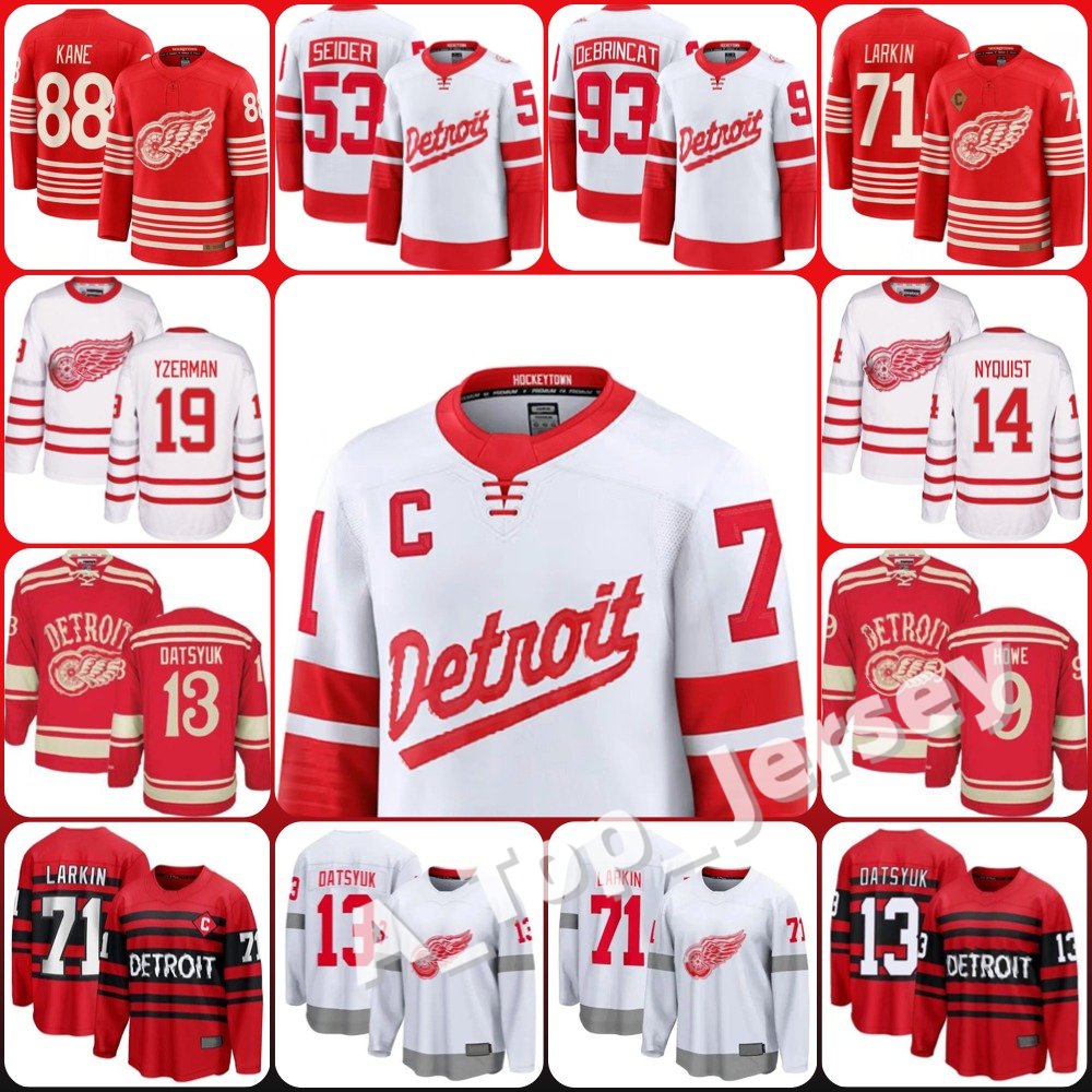 Custom Hockey Jerseys 71 L r k i 88 Kane 93 DeBrincat R a y m o n d Compher Copp Tarasenko Talbot Husso Seider Chiarot Rasmussen Gustafsson Veleno M