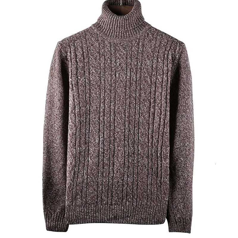 Vêtements pour hommes col haut filetage couleur unie pull pull tricoté à manches longues décontracté automne hiver petit ami hauts M251206