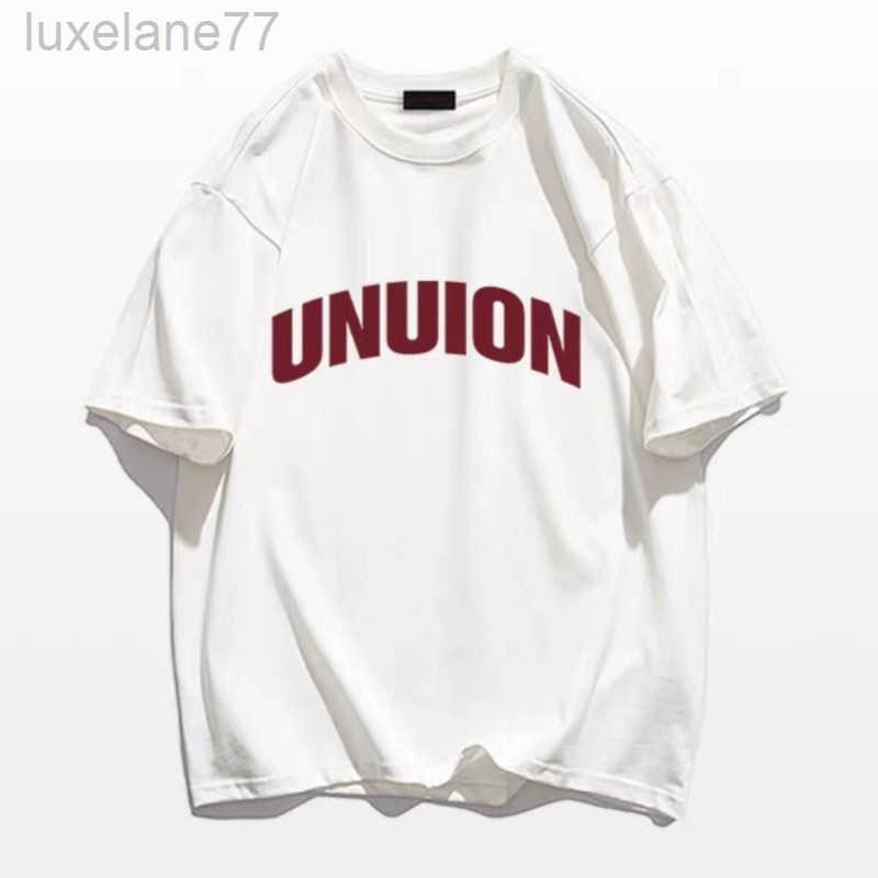 American High Street Women Summer Short Sleeve Heavyweight Cotton T-Shirt Loose Fit Korean Style Printed Breathable Top Trendy Fashion designer wome