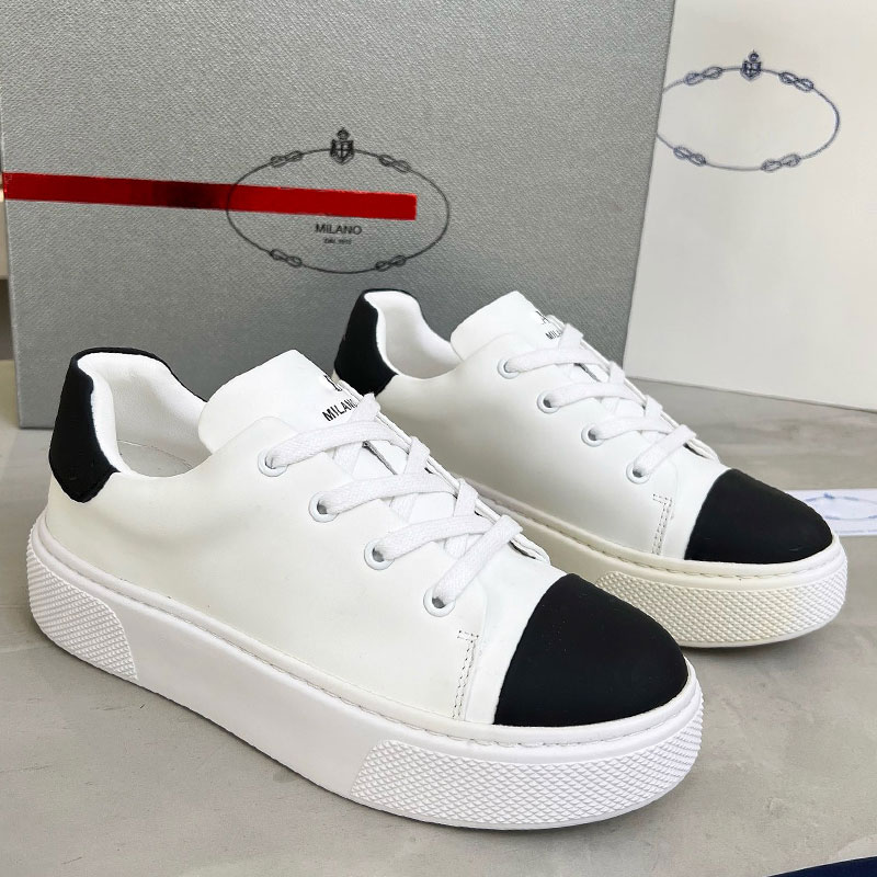 Daim Re Nylon Baskets Hommes Femmes Soie Épaisse Peau De Vachette Réparation Chaussures Casual Designer Mode Chaussure De Course En Peau De Mouto