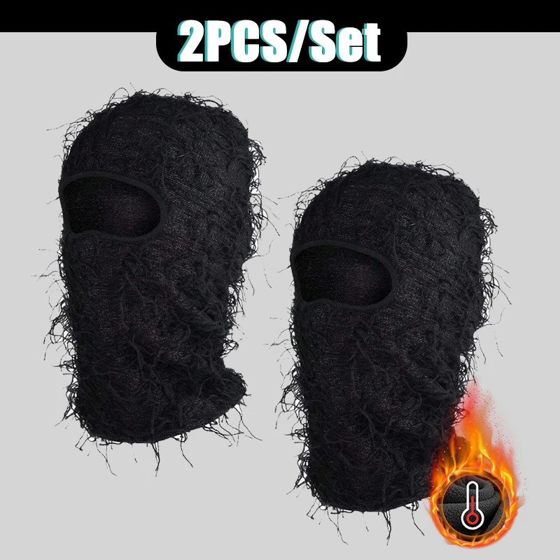 2Pcs Musion Balaclava Winter Ski Mask Cover Full Face Windproof Warm Multifunctional Fashionable Men Women Motorcycle Fishing C 251202