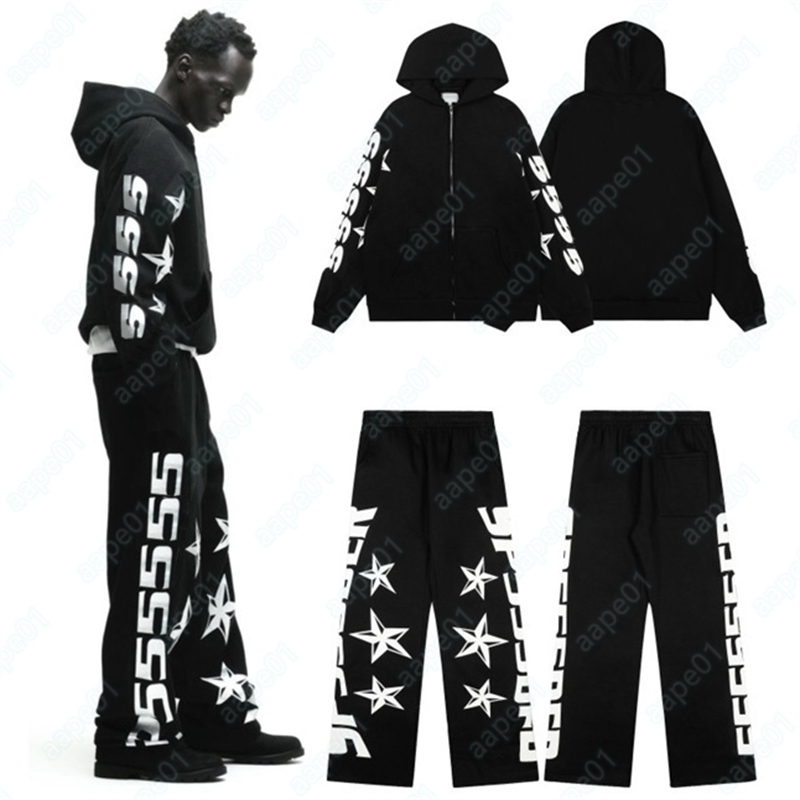 Designer Mens Sweat à capuche Lettre Zipper Sweat à capuche Manteau Femmes Casual Sweat à capuche Pantalons pour hommes Ensemble de sport
