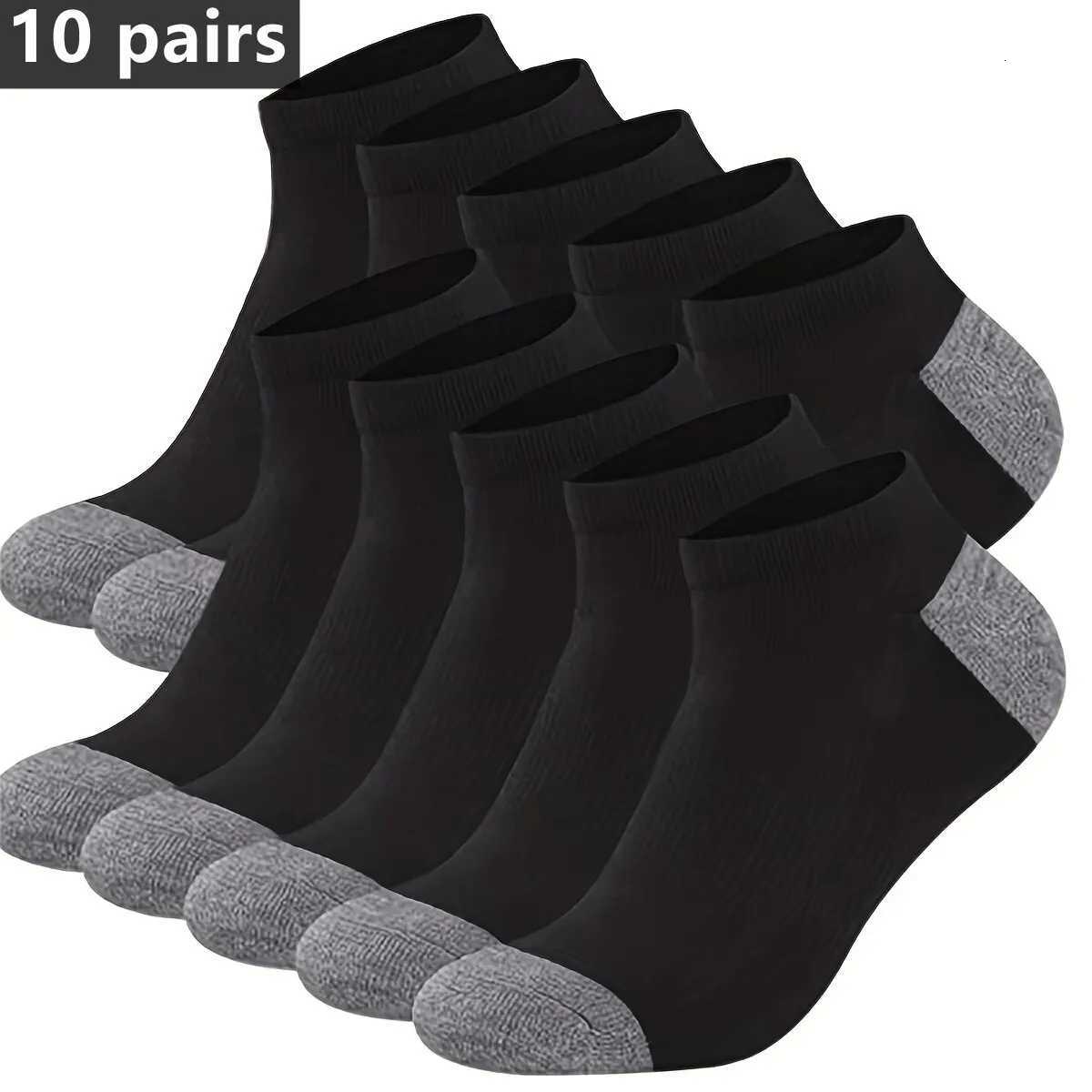 10pairs Mens Fashion Cotton Breathable Comfortable Ankle Socks Mens Summer SocksT251206