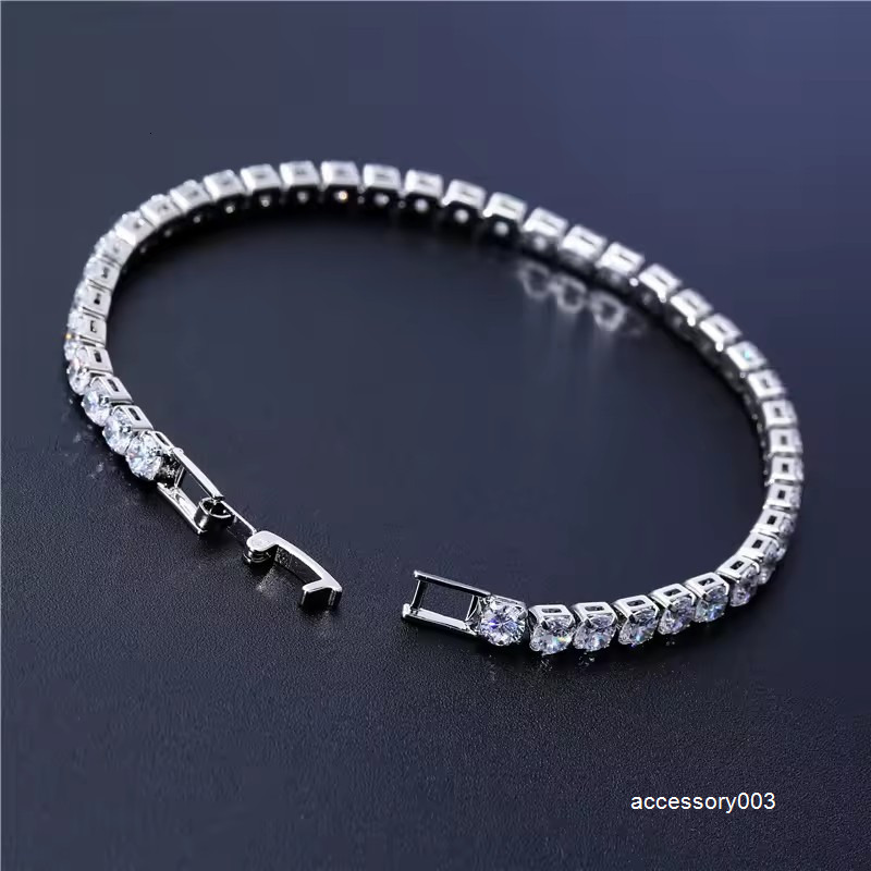 Bangle Charm Bracelets jewelry bracelet designer jewelry tennis bracelet bracelets 4mm Cubic Zirconia Green Tennis Bracelet Chain Bracelets For Wome