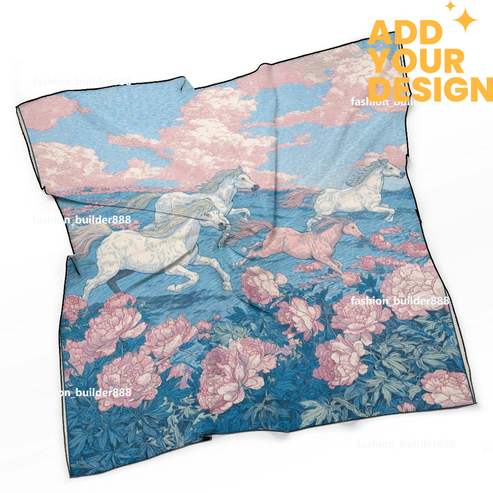Designer personnalisé H cou écharpe pour motif de cheval de luxe femmes soyeux foulards cheveux bandanas carré écharpe accessoires de mode léger