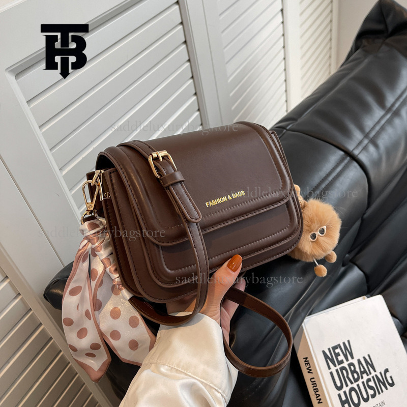TB BHULAMTE Designer New Simple Solid Color Shoulder Bag Fashion Luxury Letter Crossbody Bag Japanese Multi-layer Women's Versatile Handbag Sma