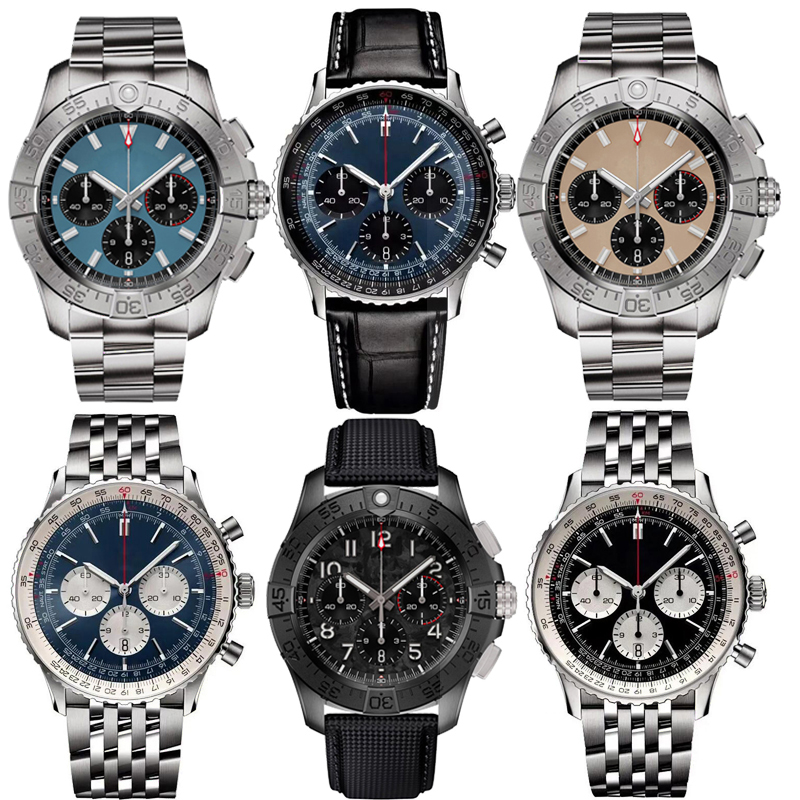 Montres Haute qualité 6 broches nouvelle couleur Sport montres de luxe pour hommes montre-bracelet à Quartz multifonctionnel automatique Date bra