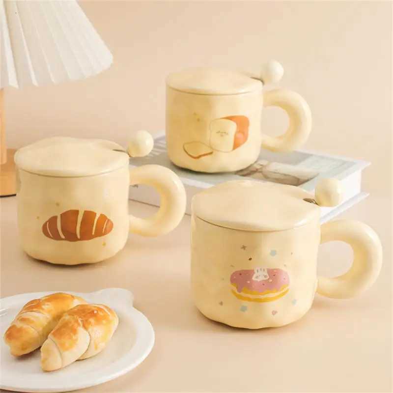 Porcelain Cup Girl Cartoon Multifunction Covered Spoon Practical Cute Water Accessories For Perfect Cup For Hot Drinks Mug M251206-image-1087463172