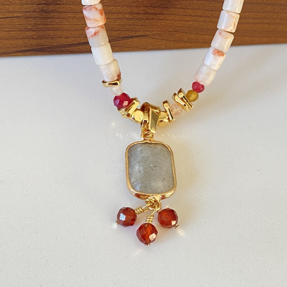 Dunhuang – collier de perles de Style chinois, pendentif Vintage en pierre naturelle colorée, chaîne de pull élégante orientale ddmynov, nouveau