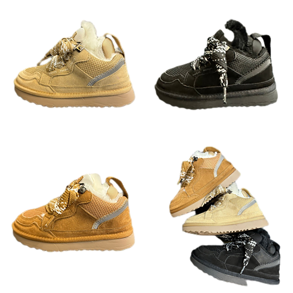 2025 New Designer Tazz Tasman Lowmel Sand kids Trainer platform boot Australia snow boots boy and girls ankle booties sheepskin children youth winte