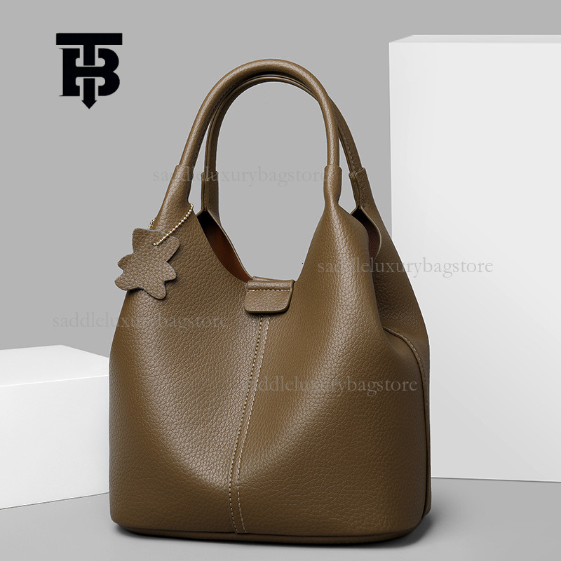 TB BHULAMTE Sac à main de luxe pour femme Sac seau à bandoulière simple haut de gamme tendance simple en cuir souple Sac à bandoulière simple Sac