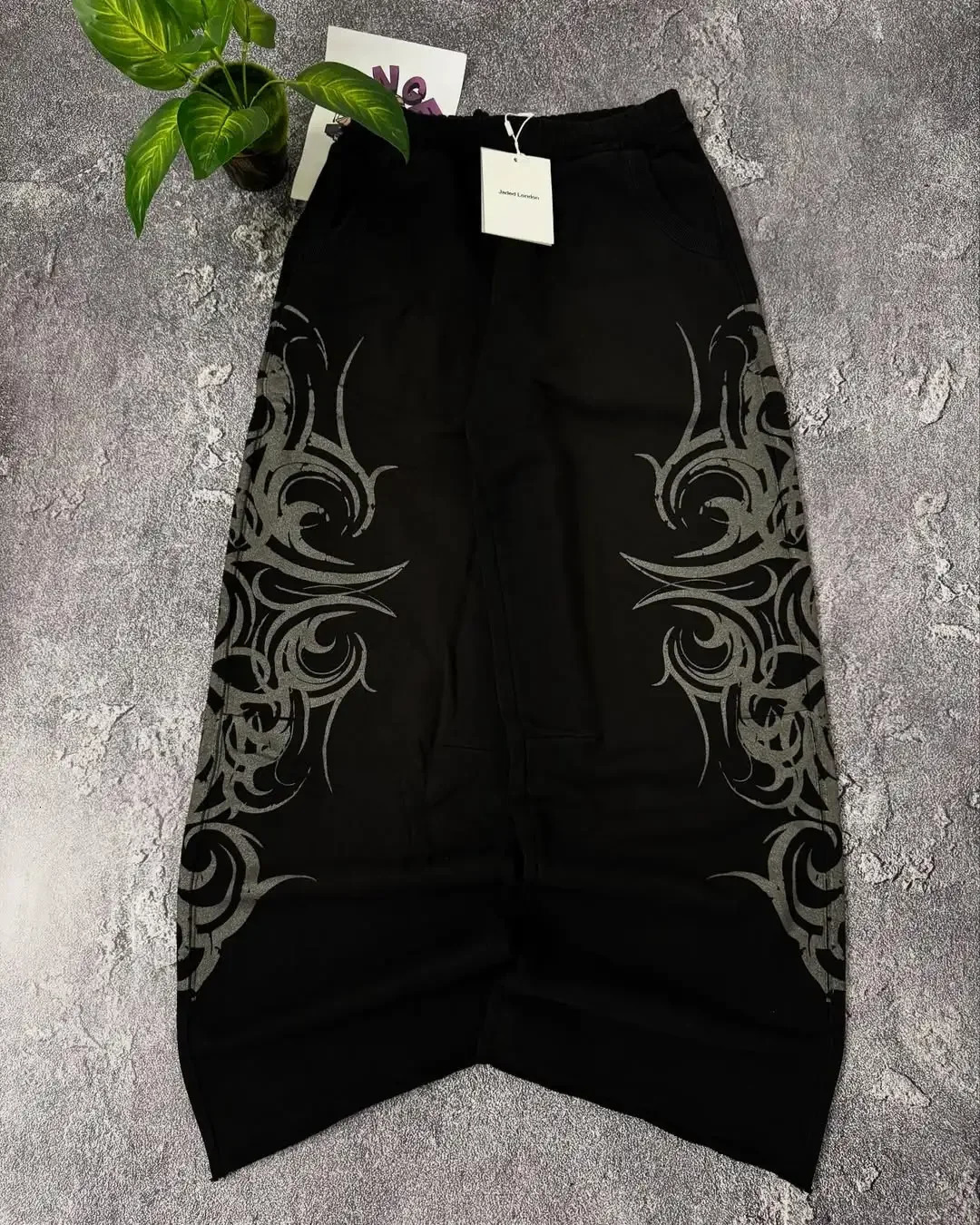 Y2K Mode Pantalon de survêtement rayé noir Hommes Femmes Pantalon tendance lâche Rétro Casual Confortable Formation durable Pantalon de course en