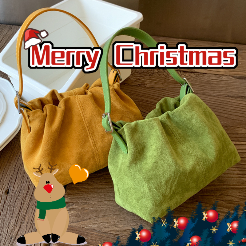 Autumn and Winter New Vintage Large Capacity Bucket Bag Christmas Luxury Bag Trendy Design Women's Crossbody Bag Fashion Handbag Designer Bag