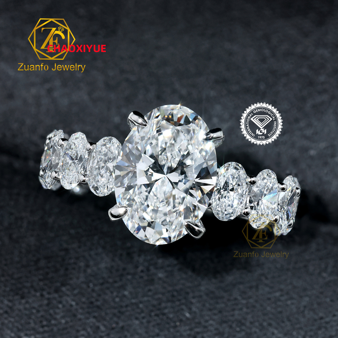 Customized 1ct-5ct Mens/Womens Engagement Wedding Ring 14k 18k Solid Gold for GIA IGI Certified Lab Grown Diamond CVD HPHT