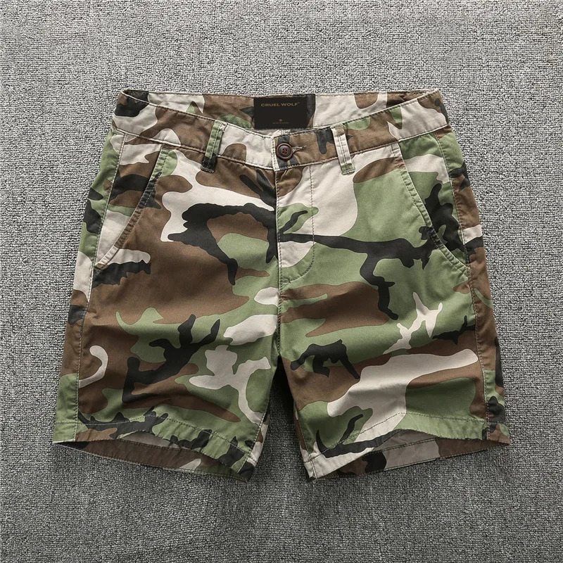 Camouflage Workwear Mens Shorts Mens Loose Casual Pants Five Quarter Pants Summer Sports Casual Pants 251205