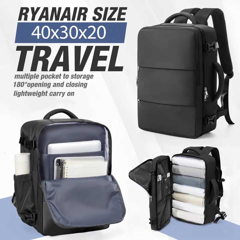 Ryanair 40x30x20 bagages sac de cabine 40x30x20 sac hommes femmes 156 pouces pochette d'ordinateur voyage d'affaires sac à dos collège école sac