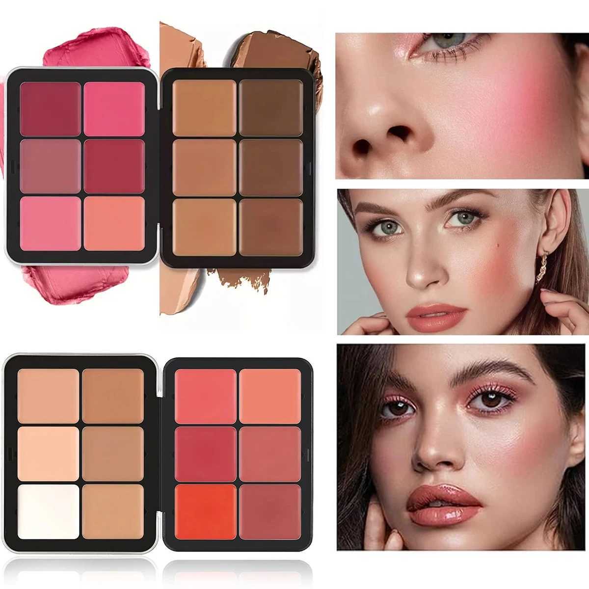 Palette de fard à joues crémeux de 12 couleurs, mat, longue durée, maquillage naturel végétalien pour le visage, bâton de fard à joues tendance T