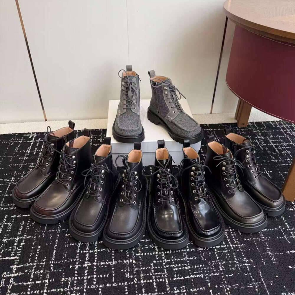 2025 new Luxury campo Sierra Combat Ankle Boots Designer woman shoe Brushed Off Calfskin high top Chelsea platform Boot lady Retro cool knight Marti