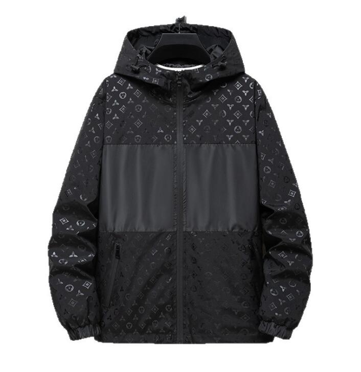 7XL black luxury windbreaker jackets for men designer jacket Windproof hooded spring autumn mens coat