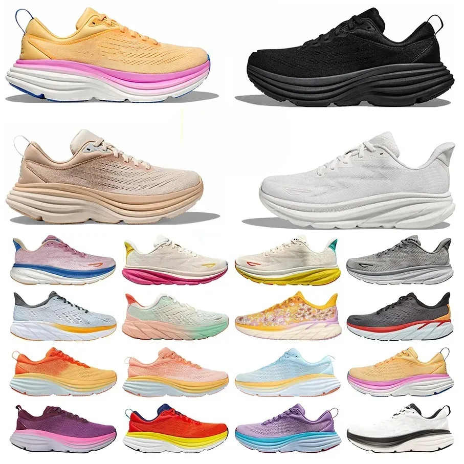 New style clifton 9 kawana for mens womens running shoes designer sneake bondi 8 pink triple black white blue grey purple orange men womens outdoor