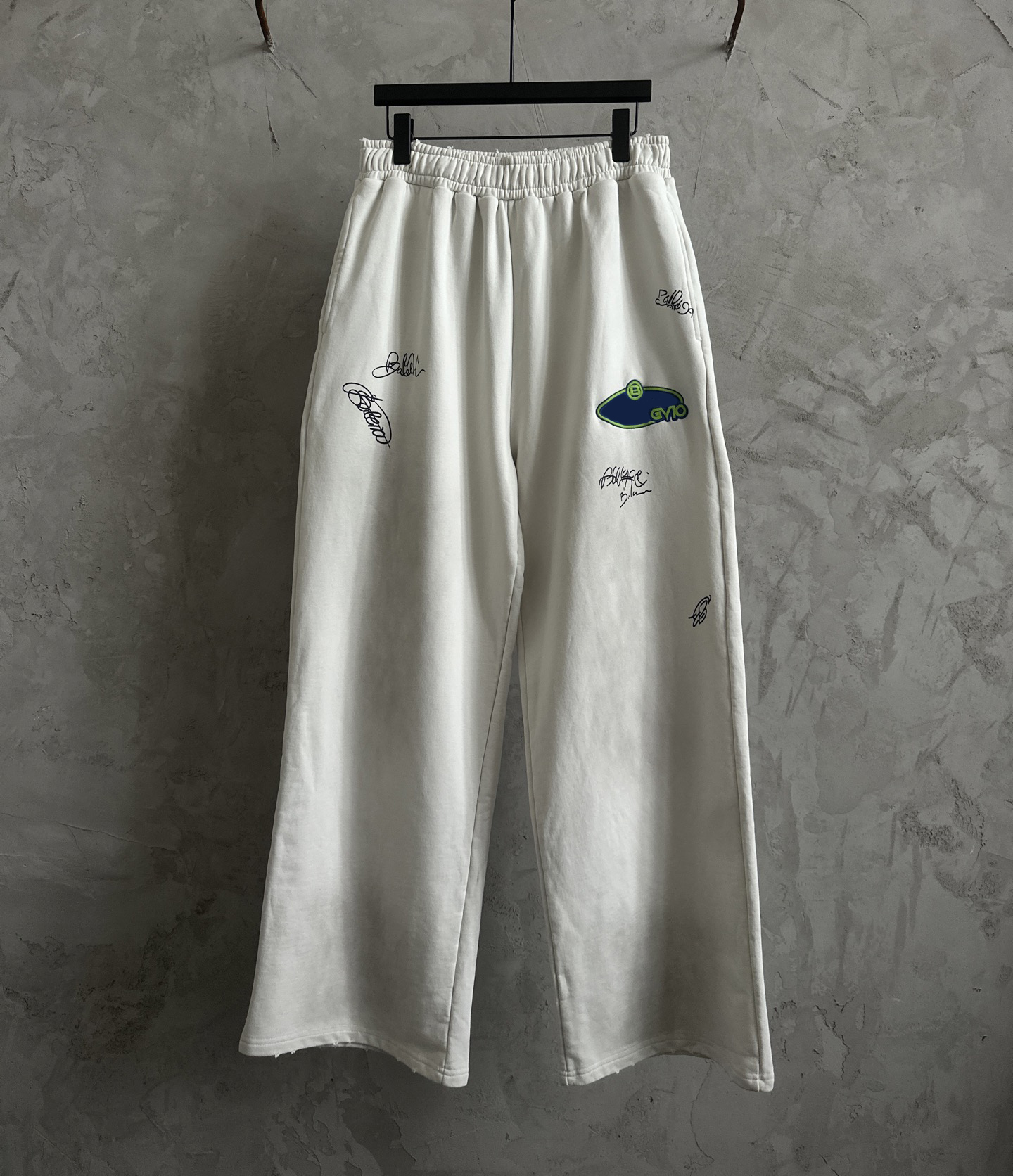 Men's Plus Size Pants Round neck embroidered and printed polar style summer wear with street pure cotton 34yh33