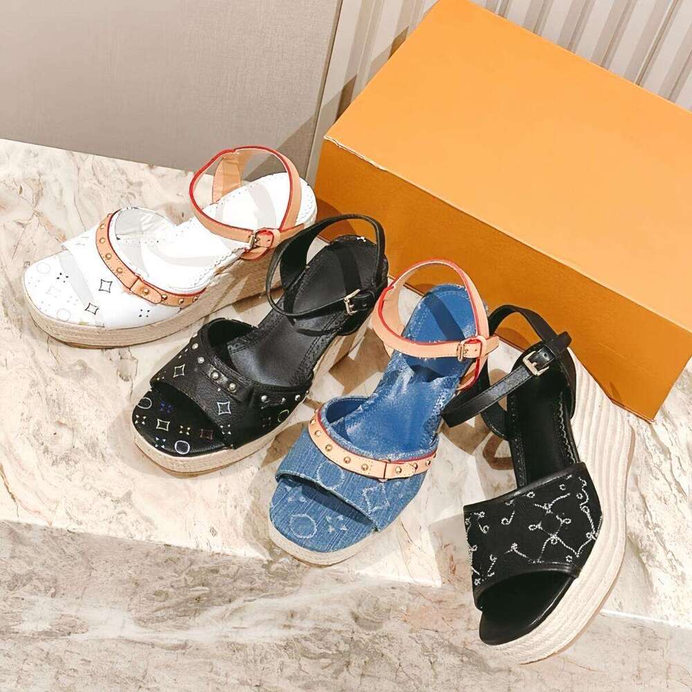 Womens Designer Ballet flat shoe Takashi murakami Raffias High heels Sandal sandale slipper slide Luxury Summer leather Dress Sliders sport Casual m