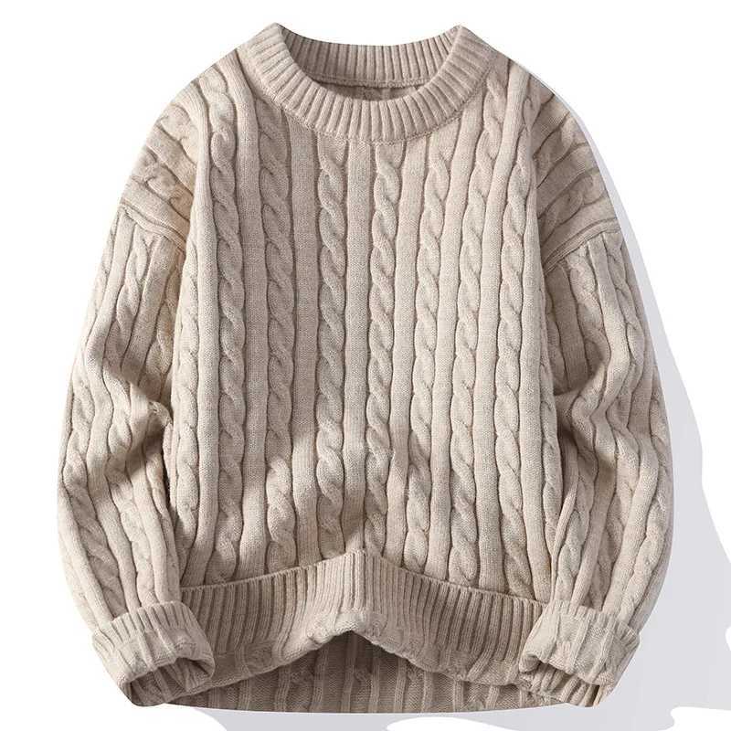 Nouvelle Mode Hommes O-cou Tricoté Pull Chandails Homme Outwear Lâche Chandails Occasionnels Qualité Mâle Pulls Vêtements D'hiver 4XL M251206