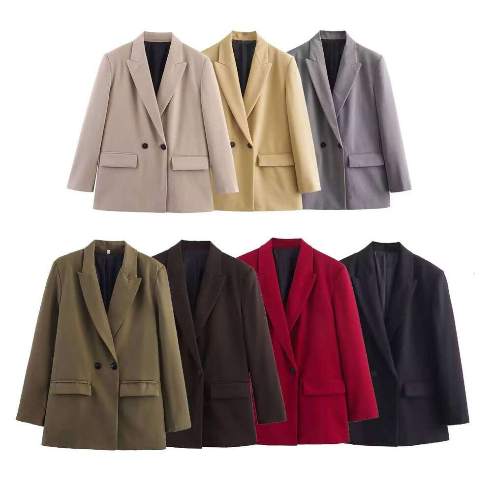 Designer Clothes European And American Women S Clothing New Commuting Style Fashionable Temperament Silhouette Double Breasted Suit Jacket Hot Selli