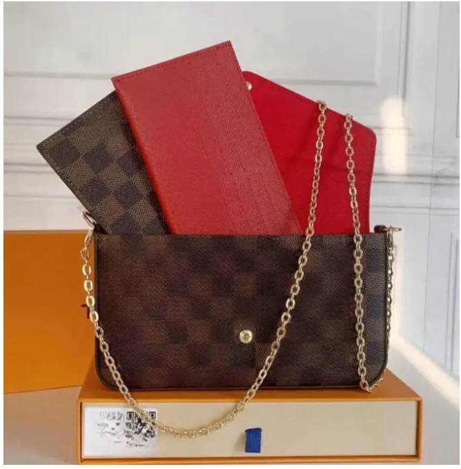 Luxury Designer Bag 3 Multi Chain Bags Handbags Crossbody Purse Fashion Women Shoulder Bags Lady The Tote Bag Wallet Female backpack 3-in-1 chain Ba