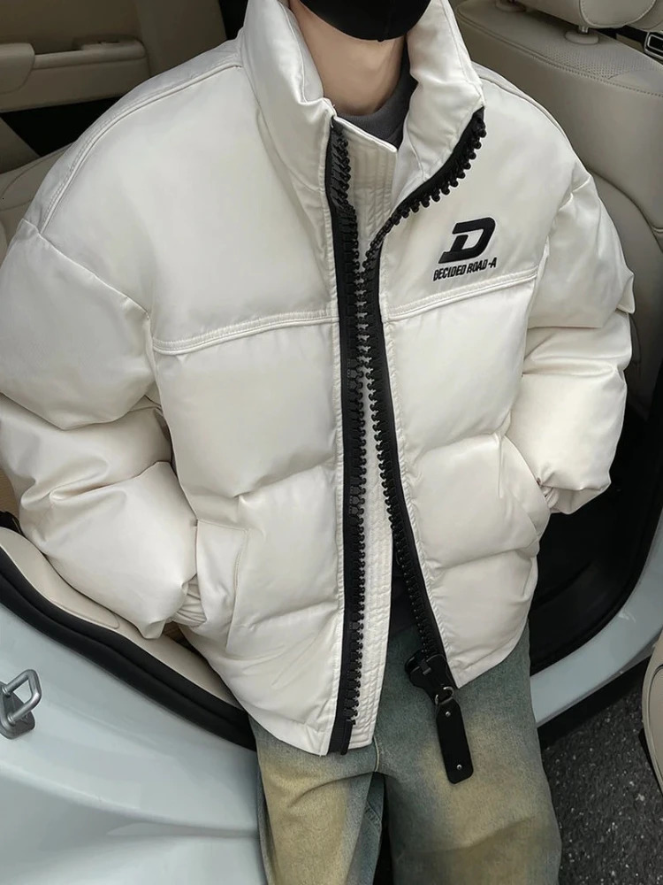 2025 Winter Arrival Mens Womens Thickened Warm Cotton Coat with Zipper Embroidered Fashionable American Style Outerwear 251129
