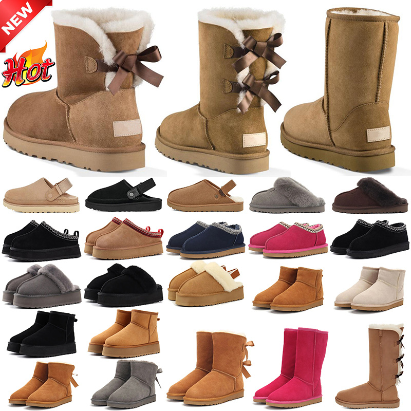 Bottes de créateurs Sandales Ultra Mini Cheville Bottines de neige d'hiver Femmes Hommes Chaussures Plate-forme Baskets Botte d'extérieur